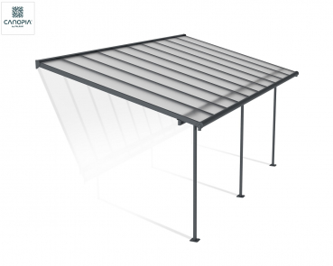 Palram-Canopia Terrassenüberdachung SIERRA 3x6.10 (299x619cm) grau 6mm HKP klar