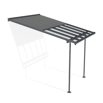 Palram-Canopia Terrassenüberdachung Sierra Cabrio 3x3 (295x314cm) Alu Grau