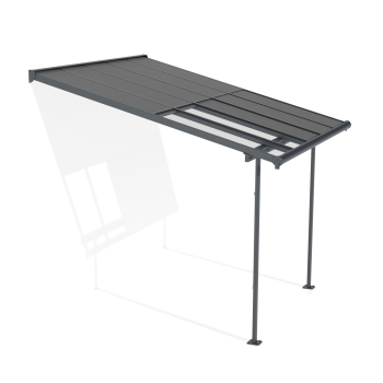 Palram-Canopia Terrassenüberdachung Sierra Cabrio 3x3 (295x314cm) Alu Grau