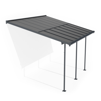 Palram-Canopia Terrassenüberdachung Sierra Cabrio 3x4.3 (295x434cm) Alu Grau