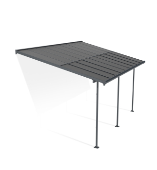 Palram-Canopia Terrassenüberdachung Sierra Cabrio 3x5.6 (295x555cm) Alu Grau