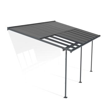 Palram-Canopia Terrassenüberdachung Sierra Cabrio 3x5.6 (295x555cm) Alu Grau