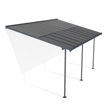 Palram-Canopia Terrassenüberdachung Sierra Cabrio 3x6.2 (295x619cm) Alu Grau