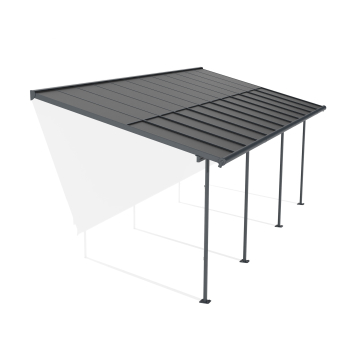 Palram-Canopia Terrassenüberdachung Sierra Cabrio 3x7.4 (295x739cm) Alu Grau