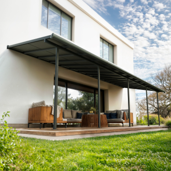 Palram-Canopia Terrassenüberdachung Sierra Cabrio 3x8.6 (295x860cm) Alu Grau