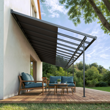 Palram-Canopia Terrassenüberdachung Sierra Cabrio 3x9.2 (295x924cm) Alu Grau