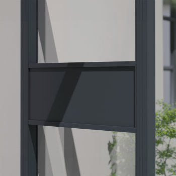 Palram-Canopia Tür Vordach Sophia 1600 (95x160cm) + 1 Seitenwand, Paneel Opal/Klar