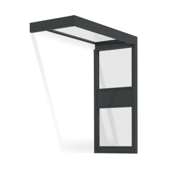 Palram-Canopia Tür Vordach Sophia 2150 (95x215cm) + 1 Seitenwand, Paneel Klar