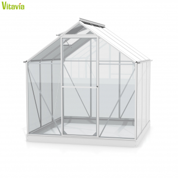 Vitavia Gewächshaus Triton 3800 ESG Glas BxT 198x193cm eloxiert + Fundamentsrahmen