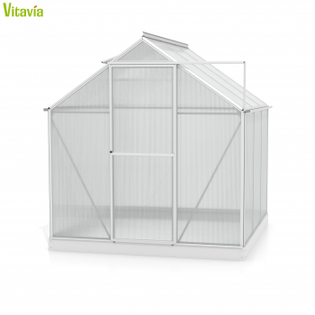 Vitavia Gewächshaus Triton 3800 4mm HKP BxT 198x193 eloxiert + Fundamentsrahmen