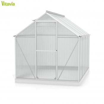 Vitavia Gewächshaus Triton 5000 4mm HKP BxT 198x256cm eloxiert + Fundamentsrahmen