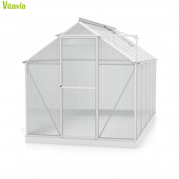 Vitavia Gewächshaus Triton 6200 4mm HKP BxT 198x317cm eloxiert + Fundamentsrahmen