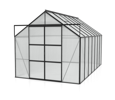 Vitavia Hohes Gewächshaus Uranus 11500 BxTxH 257x445x248cm 4mm HKP Alu schwarz