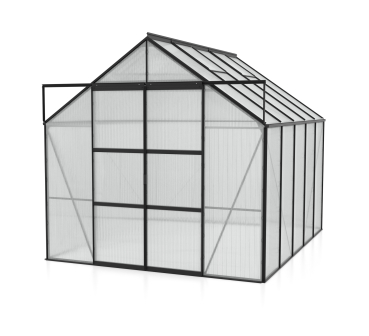 Vitavia Hohes Gewächshaus Uranus 8300 BxTxH 257x321x248cm 4mm HKP Alu schwarz