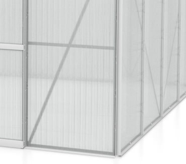 Vitavia Gewächshaus Uranus 8300 BxTxH 257x321x248cm 4mm HKP 8,3m² Alu eloxiert