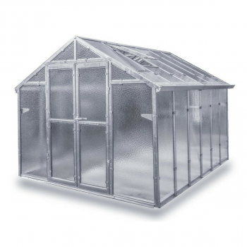 Vario Stahl Gewächshaus Junior 5 Nörpelglas 4mm BxT 249x505cm 12,5m² verzinkt