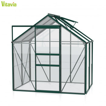 Vitavia Gewächshaus Venus 2500 BxTxH 195x131x197cm 2,5m² 3mm ESG Glas smaragd