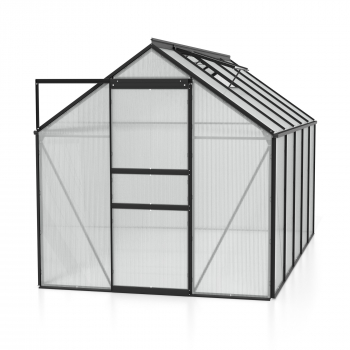 Vitavia Gewächshaus Venus 6200 BxTxH 195x321x197cm 6,2m² 6mm HKP Alu schwarz