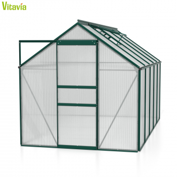 Vitavia Gewächshaus Venus 6200 BxTxH 195x321x197cm 6,2m² 4mm HKP Alu smaragd