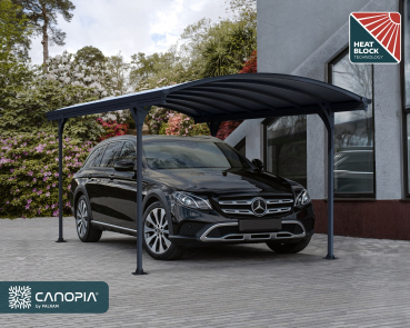 Palram-Canopia Carport VITORIA 5000 (291x501cm) Alu grau Polycarbonat grau