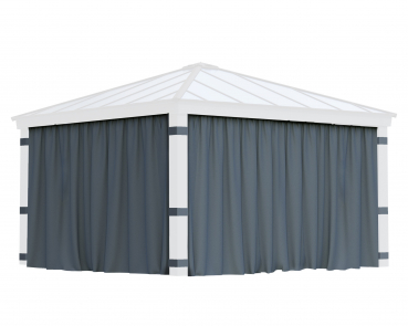 Palram-Canopia Vorhangset 4tlg. für Pavillon DALLAS 4.3x4.3 (14x14) Dunkelgrau