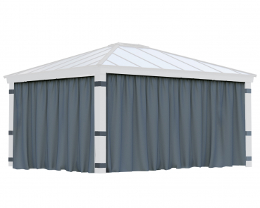 Palram-Canopia Vorhangset 4tlg. für Pavillon DALLAS 4.3x5 (14x16) Dunkelgrau