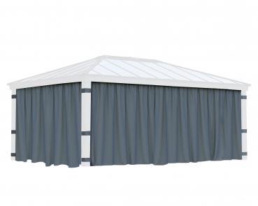 Palram-Canopia Vorhangset 4tlg. für Pavillon DALLAS 4.3x6 (14x20) Dunkelgrau