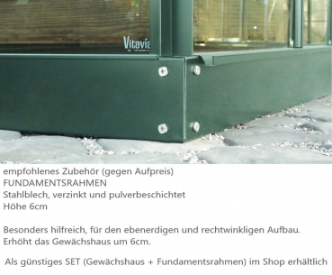 Vitavia Gewächshaus Diana 6700 3mm ESG Glas BxT 264x258cm smaragd