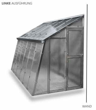 Vario Stahl Anlehngewächshaus Casa 3 Nörpelglas BxL 152x303cm 4,6m² verzinkt