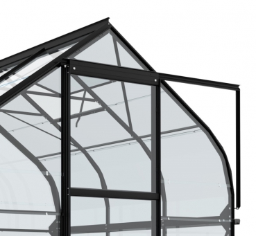 SET Vitavia Gewächshaus Orion 5000 ESG Glas 202x257cm schwarz + Fundamentsrahmen