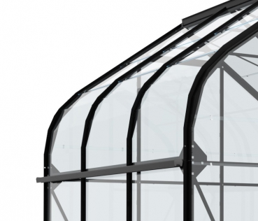 SET Vitavia Gewächshaus Orion 5000 ESG Glas 202x257cm schwarz + Fundamentsrahmen