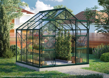 Vitavia Gewächshaus Uranus 6700 BxTxH 257x258x248cm 3mm ESG Glas Alu smaragd