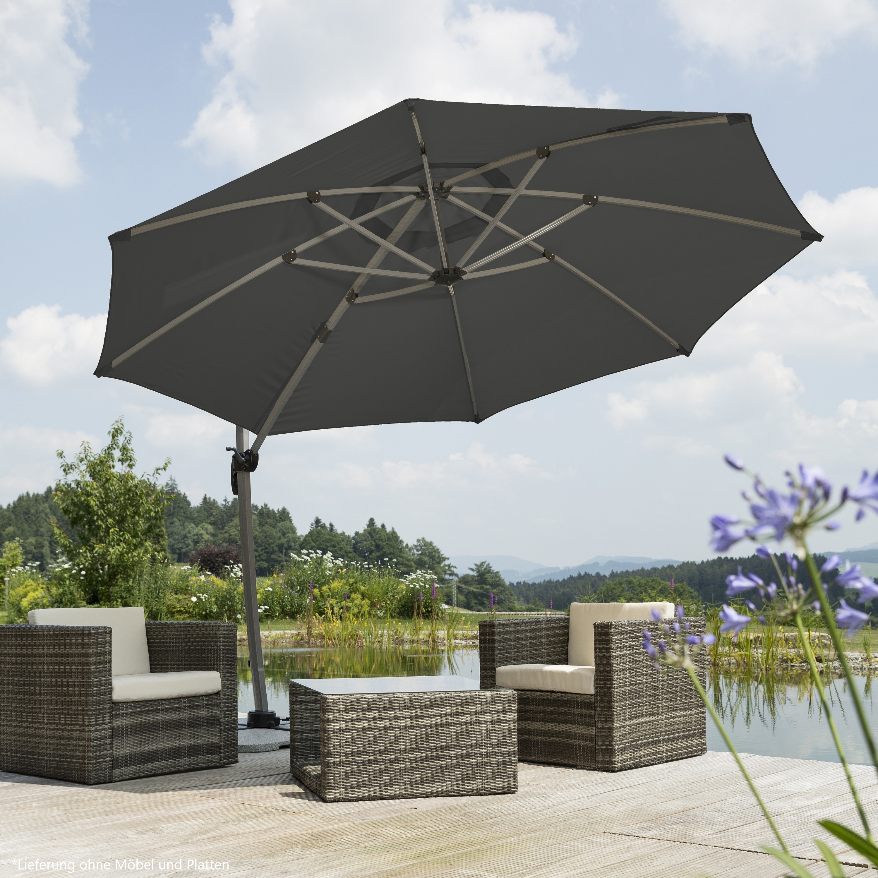 Universal Bodenplatte für Sonnenschirme zum einbetonieren - Schneider  Schirme