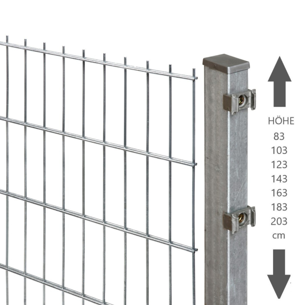 Elmar Jung Doppelstabmattenzaun Excellent verzinkt Rechteckpfosten 40/60
