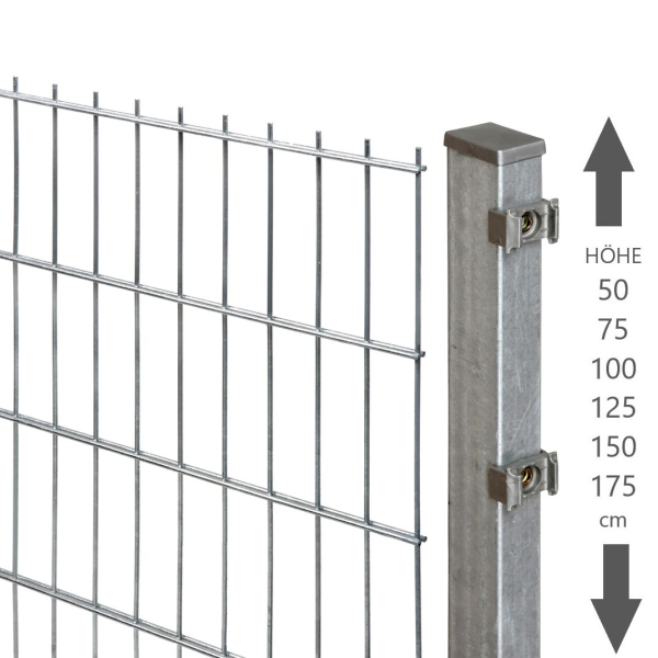 Elmar Jung Doppelstabmattenzaun Standard verzinkt Pfosten 40/40