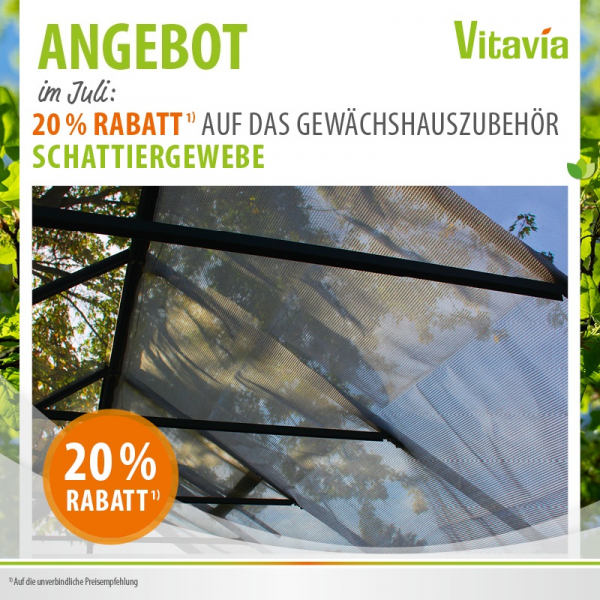 Vitavia Schattiergewebe aus PE, LxB 259x183cm weiß, inkl. Befestigung