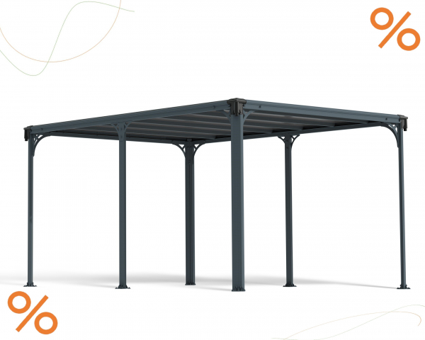 Palram-Canopia Alu Pavillon Milano 4300 BxTxH 426x309x225cm 6mm HKP