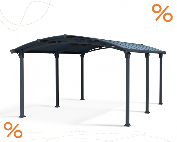 Palram-Canopia Alu Carport Arcadia 5000 grau Polycarbonat BxT 359x507cm