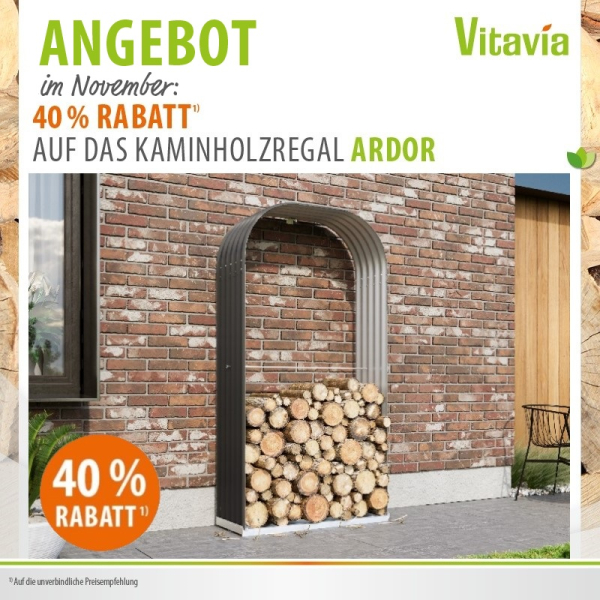 Vitavia Kaminholzregal Ardor 401 BxTxH 99x40x200cm HOCH, Granit