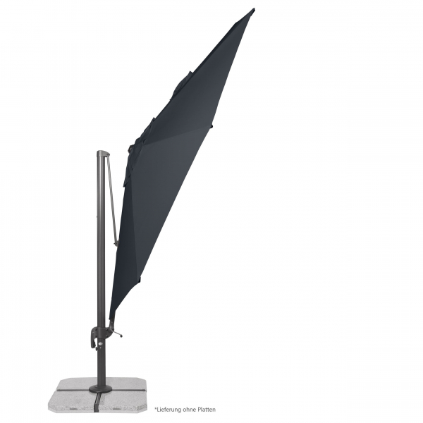 Doppler/Derby Pendelschirm Ravenna 400cm Ampelschirm Anthrazit + Ständerkreuz