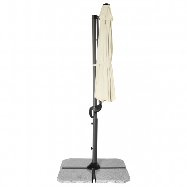 Doppler Derby Ampelschirm Pendelschirm Ravenna Smart 300cm Natur + Ständer