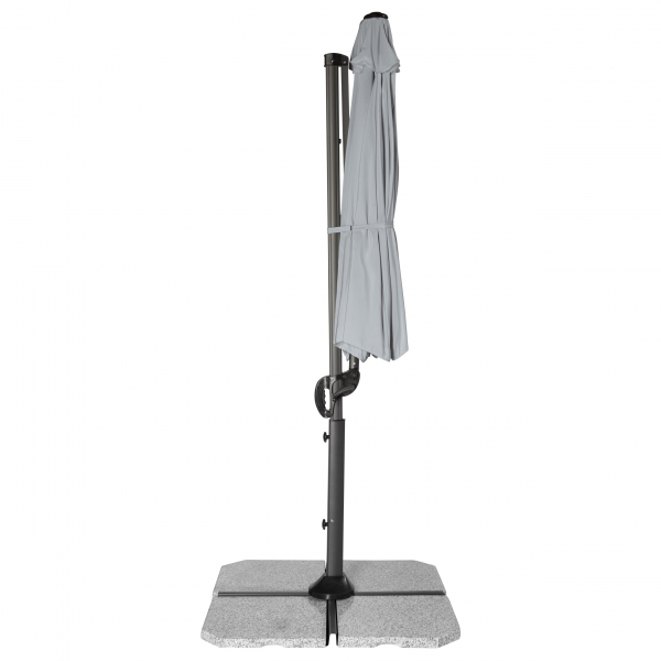 Doppler Derby Ampelschirm Pendelschirm Ravenna Smart 300cm Grau + Ständer