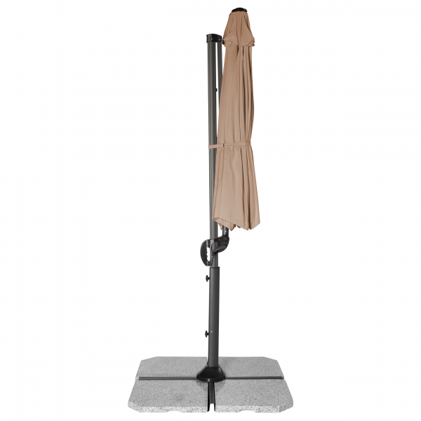 Doppler Derby Ampelschirm Pendelschirm Ravenna Smart 300cm Greige + Ständer