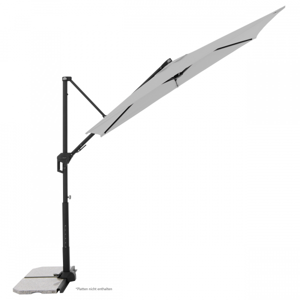 Doppler ACTIVE Pendel Green Edition City Rechteckiger Balkonschirm 240x135cm hellgrau