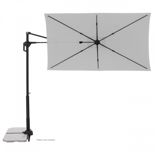 Doppler ACTIVE Pendel Green Edition City Rechteckiger Balkonschirm 240x135cm hellgrau