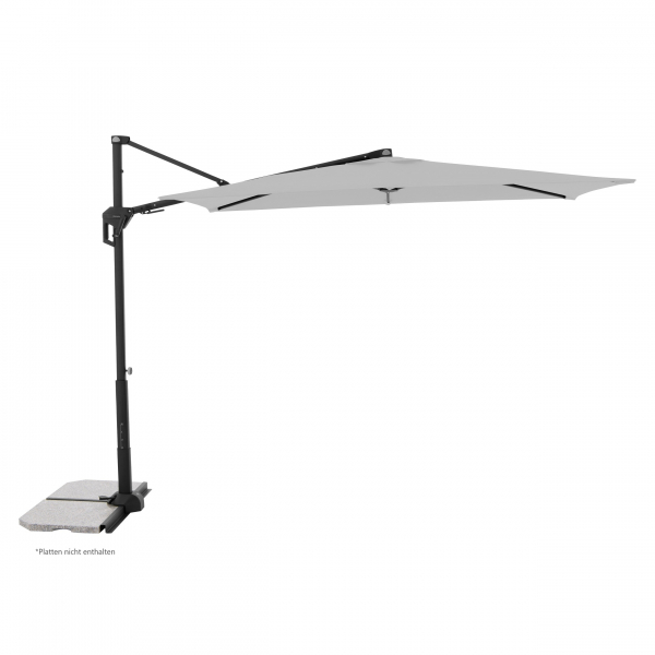 Doppler ACTIVE Pendel Green Edition City Rechteckiger Balkonschirm 240x135cm hellgrau