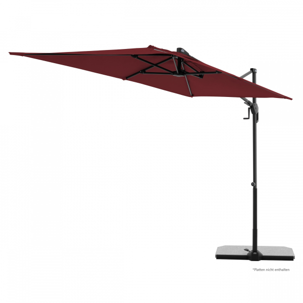 Doppler ACTIVE Pendel Green Edition City Rechteckiger Balkonschirm 240x135cm bordeaux