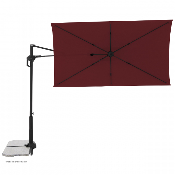 Doppler ACTIVE Pendel Green Edition City Rechteckiger Balkonschirm 240x135cm bordeaux