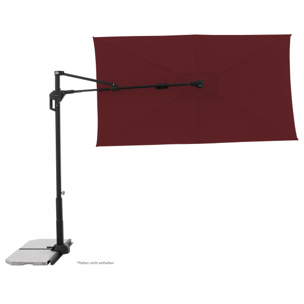 Doppler ACTIVE Pendel Green Edition City Rechteckiger Balkonschirm 240x135cm bordeaux