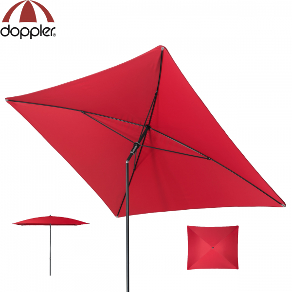 Doppler Sonnenschirm Sunline Waterproof 230x190cm Balkon Knicker PES Rot